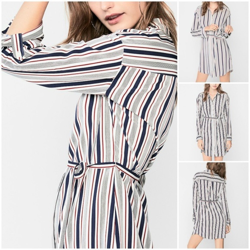 EXPRESS striped work dress